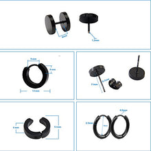 Carica l'immagine nel visualizzatore di Gallery, Orecchini da uomo in acciaio (5 paia) unisex, set ipoallergenico donna in...