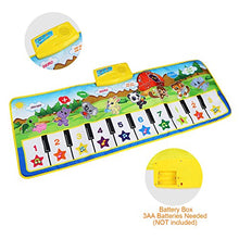 Carica l'immagine nel visualizzatore di Gallery, Tappeto Musicale Bambini, BelleStyle Bambino Piano Playmat Strumento Blu