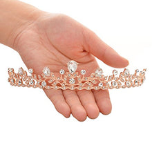 Carica l'immagine nel visualizzatore di Gallery, SWEETV Frizzante Cristallo Principessa Tiara Spettacolo Matrimonio Oro Rosa - Ilgrandebazar