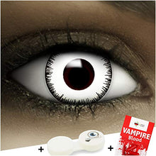 Carica l'immagine nel visualizzatore di Gallery, Lenti a contatto colorate"Vampiro" + capsule di sangue finto + portalenti... - Ilgrandebazar
