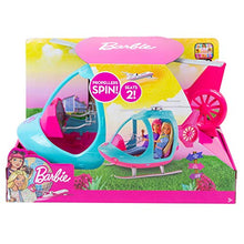 Carica l'immagine nel visualizzatore di Gallery, Barbie FWY29 l'Elicottero per Bambole, Rosa e Azzurro con Elica che Gira,... - Ilgrandebazar