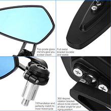 Carica l'immagine nel visualizzatore di Gallery, Yizhet Universale 7/8" 22mm Specchio Moto, Retrovisore CNC Alluminio Nero - Ilgrandebazar