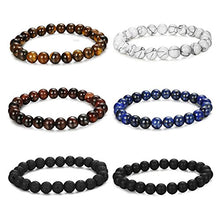 Carica l'immagine nel visualizzatore di Gallery, BESTEEL Gioielli 6PCS Pietra Naturale Bracciali per Uomo Donna Braccialetto... - Ilgrandebazar
