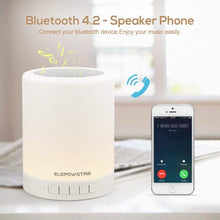 Carica l'immagine nel visualizzatore di Gallery, Lampada Altoparlante Bluetooth, ELEPOWSTAR da Comodino Touch Bianco - Ilgrandebazar
