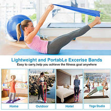 Carica l'immagine nel visualizzatore di Gallery, OMERIL Bande Elastiche Fitness (3 Pezzi), 2 m/ 1,5 m Fasce con 3...
