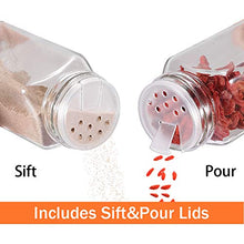 Carica l'immagine nel visualizzatore di Gallery, Gifort Barattoli Portaspezie Vetro, 12PCS Vasetti Vetro Spezie 120ml con...