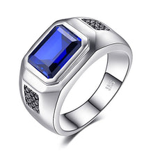 Carica l'immagine nel visualizzatore di Gallery, JewelryPalace Uomo 4.3ct Sintetico Blu Zaffiro Naturale Nero Spinello... - Ilgrandebazar