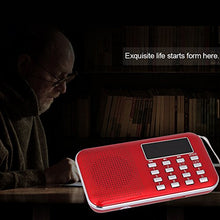 Carica l'immagine nel visualizzatore di Gallery, docooler Mini FM Portatile Radio Altoparlanti con Display LCD Supporto Rosso