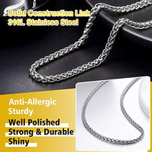 Carica l'immagine nel visualizzatore di Gallery, PROSTEEL Collana Uomo Donna Catena Grano Ricambio per Argento(3 Mm) - Ilgrandebazar