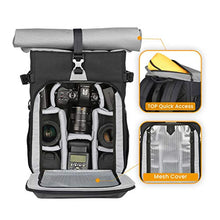 Carica l'immagine nel visualizzatore di Gallery, TARION XH Zaino Fotografico Trekking PC 15" Camera Reflex Grigio