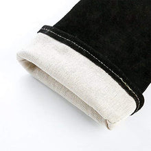 Carica l'immagine nel visualizzatore di Gallery, LeaSeek - Guanti in pelle per barbecue, resistenti al calore 14 inches, Black - Ilgrandebazar