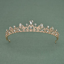 Carica l'immagine nel visualizzatore di Gallery, SWEETV Frizzante Cristallo Principessa Tiara Spettacolo Matrimonio Oro Rosa - Ilgrandebazar