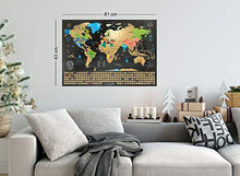 Carica l'immagine nel visualizzatore di Gallery, Due Mappe Da Grattare: Mappa Del Mondo Grattare Con Bandiere (61x43 Cm) +... - Ilgrandebazar