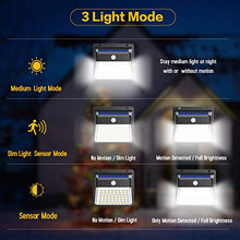 Carica l'immagine nel visualizzatore di Gallery, Luce Solare Esterno, Trswyop 82 LED Lampada con Sensore di Movimento...