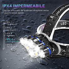 Carica l'immagine nel visualizzatore di Gallery, Arzopa Lampade da Testa LED USB Ricaricabile, Torcia Frontale 13000...