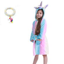 Carica l'immagine nel visualizzatore di Gallery, EuHigh - Accappatoio morbido con cappuccio, motivo: unicorno, unisex Pigiama... - Ilgrandebazar