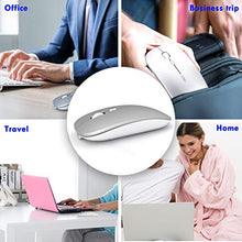 Carica l'immagine nel visualizzatore di Gallery, Inphic Mouse Bluetooth, a tre modalità, sottile, silenzioso, Argento - B