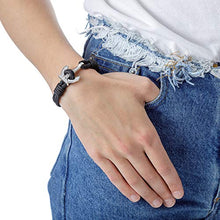 Carica l'immagine nel visualizzatore di Gallery, Wind Passion Bracciale Large ( Wrist size: 17.5 - 19.4 cm ), Black pearl - Ilgrandebazar