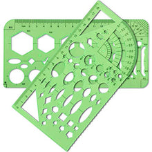 Carica l'immagine nel visualizzatore di Gallery, Set di 6 Mascherina Geometrica Disegno Tecnico Flessibile ma Resistente...