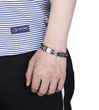 Carica l'immagine nel visualizzatore di Gallery, sailimue Gioielli in Acciaio Inossidabile Gel di Silice Uomo Bracciali per...