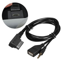 Carica l'immagine nel visualizzatore di Gallery, Qiilu Cavo Musica AMI MMI MDI Interfaccia Caricatore USB 3.5 mm Mini