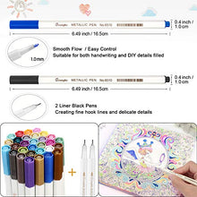 Carica l'immagine nel visualizzatore di Gallery, RATEL Pennarelli Metallici 30 Colori Brillanti Metallic Penne 2 32 penne
