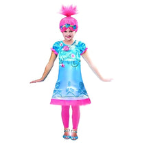 Carica l'immagine nel visualizzatore di Gallery, Vestito e Parrucca da Poppy Trolls colore Fuxia e Azzurro Idea Travestimento...