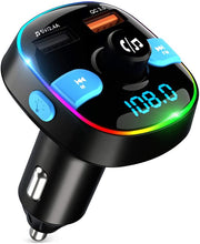 Carica l'immagine nel visualizzatore di Gallery, Zealife Bovon Trasmettitore Bluetooth per Auto, 7 Colori Controluce con Modalità...