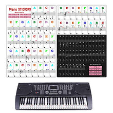 Carica l'immagine nel visualizzatore di Gallery, Rimovibili Pianoforte Tastiera Adesivi, Adesivo per Tasti di Piano Nero... - Ilgrandebazar