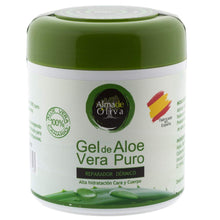 Carica l'immagine nel visualizzatore di Gallery, Gel idratante 100% naturale di Aloe Vera 500 ml per pelli 500ml., verde