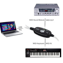 Carica l'immagine nel visualizzatore di Gallery, Neoteck Adattatore USB a MIDI 6Ft 2M Cavo Interfaccia a midi