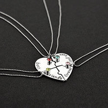 Carica l'immagine nel visualizzatore di Gallery, set di 4 collanine dell'amicizia, con ciondolo a forma cuore, motivo ,... - Ilgrandebazar