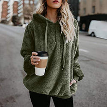 Carica l'immagine nel visualizzatore di Gallery, Rcool Felpe Tumblr Ragazza, Felpa con Cappuccio Donna Caldo, 5XL, Army Green - Ilgrandebazar