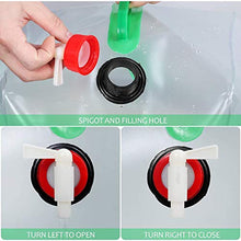 Carica l'immagine nel visualizzatore di Gallery, BESTZY 10L + 20l Sacchetto di Acqua Pieghevole Trasparente Contenitore...