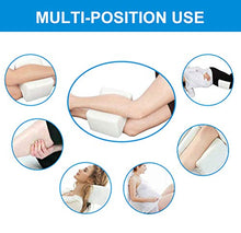 Carica l'immagine nel visualizzatore di Gallery, Cuscino per ginocchia per dormire, Cuscini per gambe ortopedico con schiuma memory per traversine laterali, cuscino per supporto per ginocchio per sciatico gamba schiena alleviare il dolore bianco