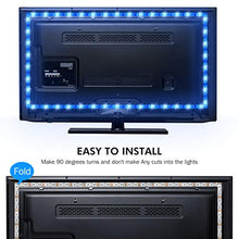 Carica l'immagine nel visualizzatore di Gallery, Retroilluminazione TV LED ad USB di Lunghezza 2.4M Adatto per HDTV da 40-65 Pollici, 24 Tasti Telecomando ad Infrarossi in Grado di telecomandare Striscia Luminosa a LED, RGB 5050 Luce con 16 Colori