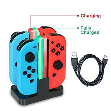 Carica l'immagine nel visualizzatore di Gallery, Caricatore per Switch KINGTOP 4 in 1 Joy-Con Batteria Di Ricarica 4 In 1