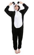 Carica l'immagine nel visualizzatore di Gallery, Mescara Pigiama Panda Cosplay Intero Unisex XL per alto 178-188 cm, Nero - Ilgrandebazar