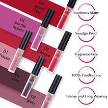 Carica l'immagine nel visualizzatore di Gallery, Luckyfine 6 pezzi rossetto liquido opaco di lunga durata impermeabile kit... - Ilgrandebazar