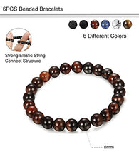 Carica l'immagine nel visualizzatore di Gallery, BESTEEL Gioielli 6PCS Pietra Naturale Bracciali per Uomo Donna Braccialetto... - Ilgrandebazar