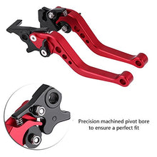 Carica l'immagine nel visualizzatore di Gallery, Elerose Una coppia di 22 mm 7/8"CNC universale per moto leva freno a rosso - Ilgrandebazar