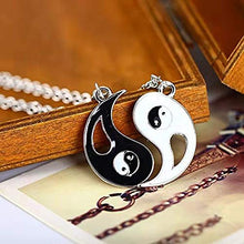 Carica l'immagine nel visualizzatore di Gallery, yin yang collana,Ciondolo 2pc Collana Ciondolo Tai Chi Yin Yang White&amp;black - Ilgrandebazar