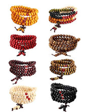 Carica l'immagine nel visualizzatore di Gallery, Milacolato Braccialetto in Legno 108 Mala Bead Bracciali Buddista Strand... - Ilgrandebazar