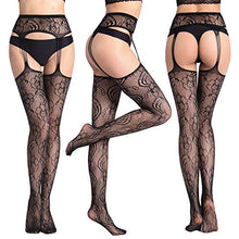 Carica l'immagine nel visualizzatore di Gallery, Comius 5 Pairs Donne Calze e Collant in Rete con Cavallo Aperto Coscia Calze... - Ilgrandebazar