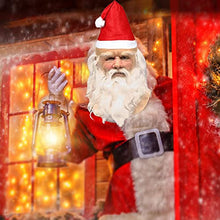 Carica l'immagine nel visualizzatore di Gallery, MUOIVG Maschera Babbo Natale, Natale Babbo Maschera Latex Santa Claus, Christmas barba Rosso Cappello for Xmas Costume, Masquerade, Cosplay, Babbo Natale Maschera Uomo per Adulti