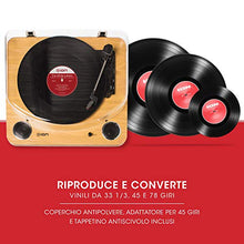 Carica l'immagine nel visualizzatore di Gallery, ION Audio Max LP - Giradischi Vinili a tre velocità con Casse, Legno Chiaro