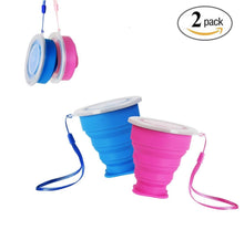 Carica l'immagine nel visualizzatore di Gallery, FUNNY HOUSE Tazza da Viaggio Pieghevole, Portabile a Livello Alimentare Blu - Ilgrandebazar