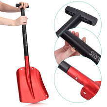 Carica l'immagine nel visualizzatore di Gallery, Navaris Pala da neve regolabile in alluminio 80cm - Vanga Rosso - Nero - Ilgrandebazar