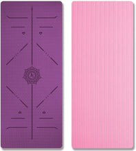 Carica l'immagine nel visualizzatore di Gallery, Dustgo FP-TECH Tappetino Yoga da 183cmx63cmx6mm Palestra Fitness Viola-rosa
