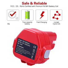 Carica l'immagine nel visualizzatore di Gallery, Boetpcr 12V 3000mAh Ni-MH Sostituzione per Makita Batteria 3.0Ah-1, Pa12-1 - Ilgrandebazar